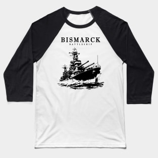 Bismarck Battleship Vintage Baseball T-Shirt